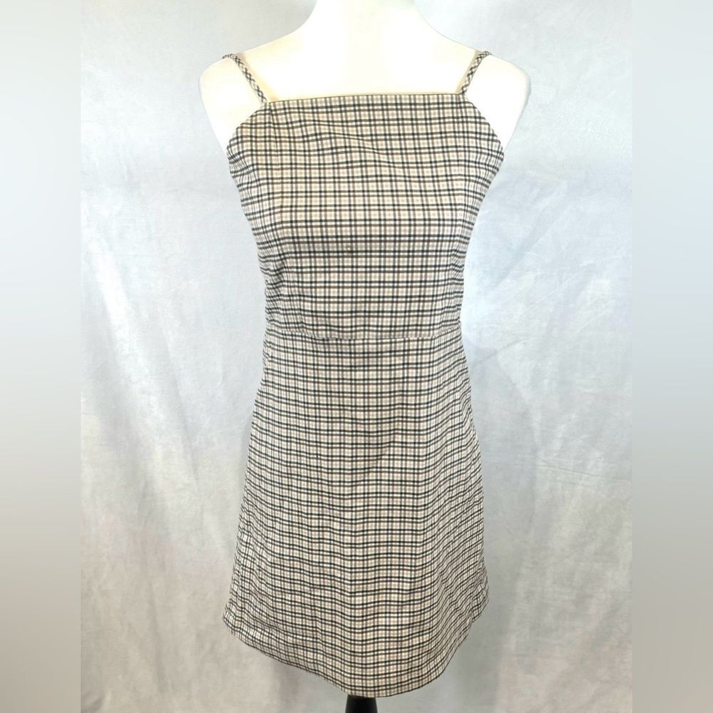 Gianni Bini girls plaid square neck dress size 16